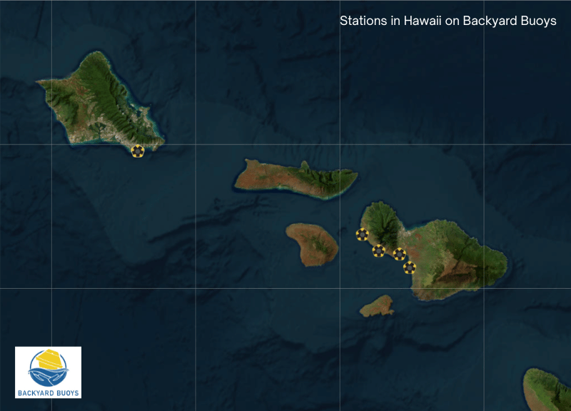 Aqualink moorings whose data is available through the Backyard Buoys app.
